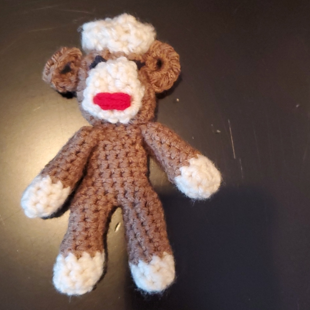 HANDMADE sock monkey.